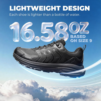 NORTIV 8 Armadillo FieldLite Men's Hiking Shoes | Non-slip waterproof lightweight 4-in-1 rebound technology for comfort outdoor trekking camping climbing daily trainers