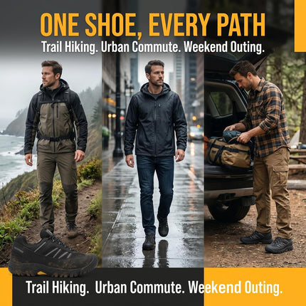 AX BOXING Hiking Shoes Men's Waterproof Trekking Shoes Low Outdoor Shoes Toe Cap for Trekking Hiking Camping 41-46 EU