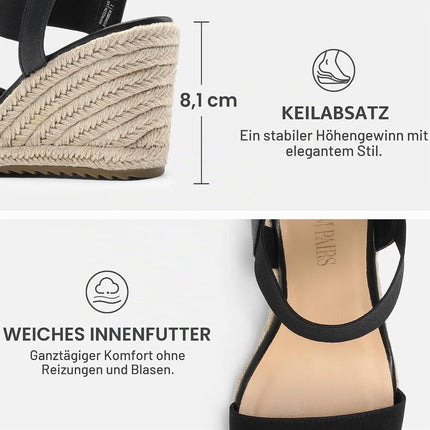 DREAM PAIRS Women's Wedge Sandals Wedge Sandals Open Toe Ankle Strap Espadrilles Sandals Wedge Heel Summer