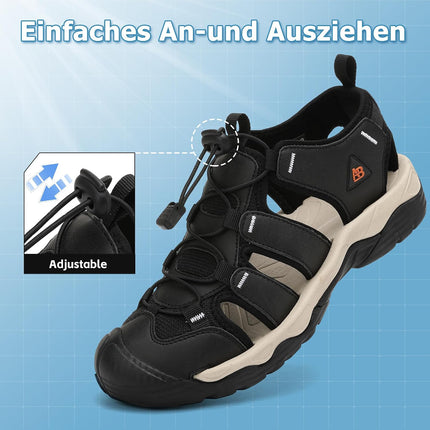 AX BOXING Sandals Men's Summer Velcro Trekking Sandals Breathable Sports Sandals Beach Sports Outdoor Sandals Non-Slip Hiking Sandals Size 41-45 EU