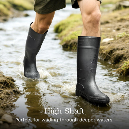 Bruno Marc Wellies Men's Half Height Work Shoes Waterproof Rain Boots for Gardening Dog Walks Car Washing