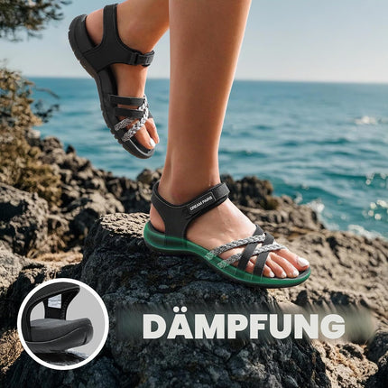 DREAM PAIRS Women's Sports Sandals with Padded EVA Footbed & Non-Slip Rubber Sole, Breathable Outdoor Sandals for Beach, Hiking & Everyday Use