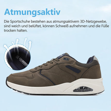 AX BOXING Men's Trainers, Running Shoes with Air Cushion, Sports Shoes, Lightweight Jogging Shoes, Walking Shoes, Size 41-46 EU (Green, 44 EU)