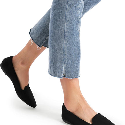DREAM PAIRS Ballerinas Women's Pointed Flat Shoes | Elegant and fashionable style, faux leather or faux suede, pointed tapered, soft lining, non-slip, ideal for the office