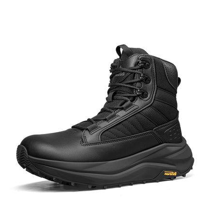 NORTIV 8 Mens Military Tactical Wide Toe Box | Non-slip military boots barefoot hiking shoes with low side zip motorcycle combat boots work shoes