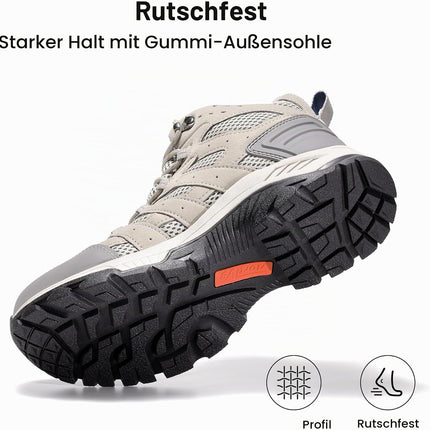 NORTIV 8 Women's Hiking Shoes, Trekking Shoes | Mesh upper breathable supportive heel outdoor shoes non-slip rubber outsole hiking boots hiking boots