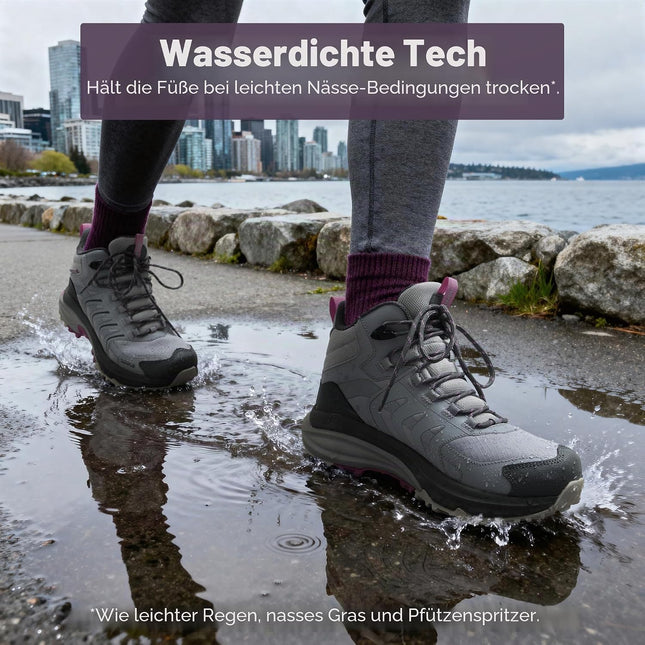 NORTIV 8 Women's Hiking Boots | 4-IN-1 Rebound Tech Leicht Wasserdicht Outdoor Trekking Rutschfest Bequem Knöchel Atmungsaktiv Boot für Camping Reisen