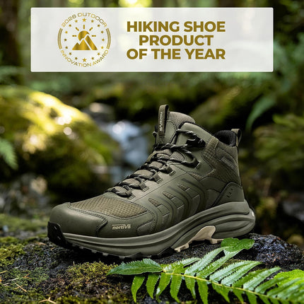 NORTIV 8 Armadillo FieldLite Men's Waterproof Pro Lightweight Outdoor Trekking Camping Climbing Shoes | 4-in-1 Rebound-Technologie SGS-Zugelassenen Wasserdichten Rutschfest Design Leichte Outdoor Trekking Camping Kletterschuhe
