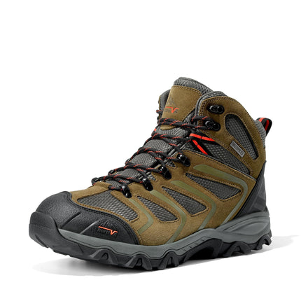 NORTIV 8 Men's Outdoor Shoes, Hiking Boots, Trekking & Hiking Shoes, Waterproof, Mid Climbing Shoes, Mountaineering, Climbing, Hiking | Non-slip durable ankle high waterproof removable shock absorbing padded insoles lightweight outdoor shoes