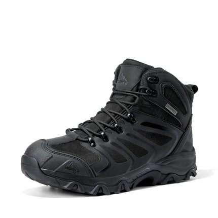 NORTIV 8 Men's Outdoor Shoes, Hiking Boots, Trekking & Hiking Shoes, Waterproof, Mid Climbing Shoes, Mountaineering, Climbing, Hiking | Non-slip durable ankle high waterproof removable shock absorbing padded insoles lightweight outdoor shoes