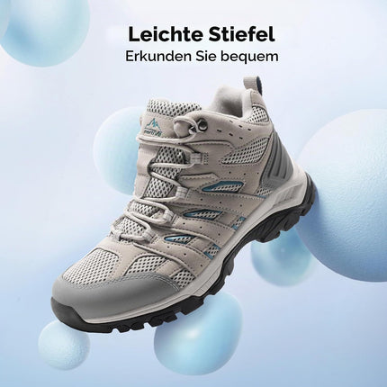 NORTIV 8 Women's Hiking Shoes, Trekking Shoes | Mesh upper breathable supportive heel outdoor shoes non-slip rubber outsole hiking boots hiking boots