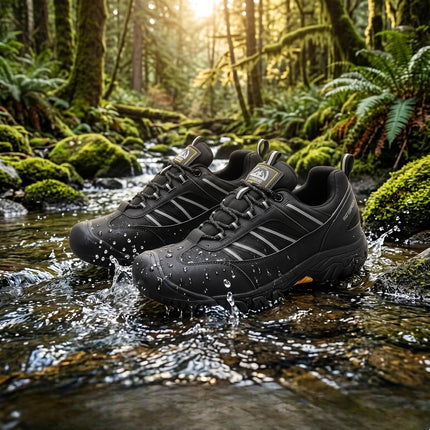 AX BOXING Hiking Shoes Men's Waterproof Trekking Shoes Low Outdoor Shoes Toe Cap for Trekking Hiking Camping 41-46 EU