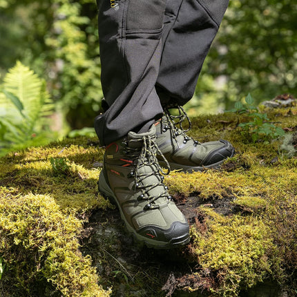 NORTIV 8 Men's Outdoor Shoes, Hiking Boots, Trekking & Hiking Shoes, Waterproof, Mid Climbing Shoes, Mountaineering, Climbing, Hiking | Non-slip durable ankle high waterproof removable shock absorbing padded insoles lightweight outdoor shoes