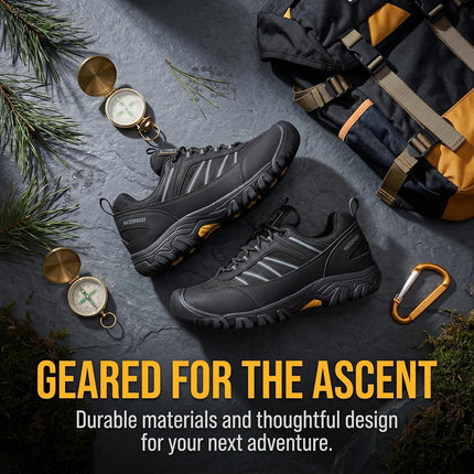 AX BOXING Hiking Shoes Men's Waterproof Trekking Shoes Low Outdoor Shoes Toe Cap for Trekking Hiking Camping 41-46 EU